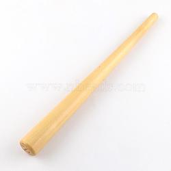Wood Ring Enlarger Stick Mandrel Sizer Tool, for Ring Forming and Jewelry Making, Wheat, 28x1.2~2.5cm(TOOL-R091-12)