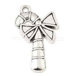 Tibetan Style Alloy Pendant Settings for Enamel, Christmas Candy Cane, Nickel, Antique Silver, 29x16x2.5mm, Hole: 2mm, about 531pcs/1000g(FIND-E041-32AS)