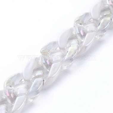 Chaînes gourmettes en acrylique imitation perles(AJEW-JB00626-01)-3