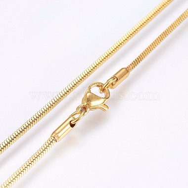 304 Stainless Steel Snake Chain Necklaces(X-NJEW-F221-05G)-2