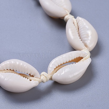 Adjustable Cowrie Shell Braided Bead Bracelets(X-BJEW-JB04278)-2