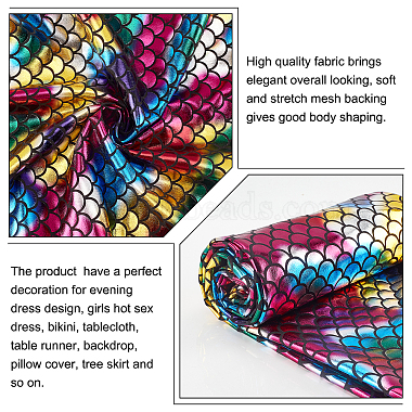 AHADERMAKER 1Pc Mermaid Fabric Doll Dress Clothing Decoration Material(DOLL-GA0001-05)-4