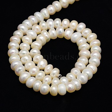 Klasse eine natürliche kultivierte Süßwasserperle Perlen Stränge(PEAR-L001-D-12)-3