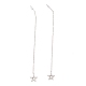 Long Chain with Star Dangle Stud Earrings(EJEW-A067-12P)-4