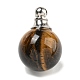 Natural Tiger Eye Perfume Bottle Pendants(G-K338-22P-07)-1