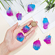 8Pcs Electroplated Raw Rough Natural Quartz Crystal Big Pendants(PALLOY-AB00183)-4