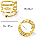 Stainless Steel Napkin Rings, Napkin Holder Adornment, Restaurant Daily Accessaries, Golden, 45.5x40mm(PW23060803713)