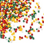 4 Colors 11/0 Christmas MIYUKI Delica Seed Beads, Opaque, DB200 & DB656 & DB723 & DB1132, Mixed Color, 1.6x1.3mm, Hole: 0.8mm, about 10000pcs/50g(SEED-X0058-21)