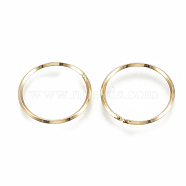 Brass Linking Rings, Ring, Nickel Free, Real 18K Gold Plated, 20x1.5mm(KK-S345-087A)