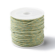 Cotton Braid Thread, with Spool, Round, Honeydew, 1.2mm, about 21.87 Yards(20m)/Roll(OCOR-B003-01A-12)