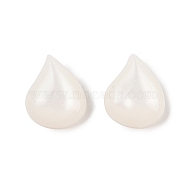 Opaque Resin Decoden Cabochons, Teardrop, White, 10x8x3.5mm(CRES-I036-15A)