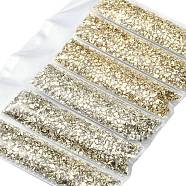 DIY Nail Art Decoration Mini Glass Beads, Tiny Caviar Nail Beads, Platinum & Golden, 1.5~2mm(MRMJ-YW0002-057)