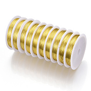 Brass Wire, Square, Golden, 0.4x0.4mm, about 49.21 Feet(15m)/pc(FIND-WH0116-23B-02-G)