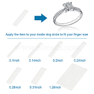 Kissitty EVA Ring Size Adjuster Set, Invisible Ring Inner Ring Sticker Size Adjustment Pad, for Loose Rings Jewelry, Clear, 3~45x32mm, 19pcs/sheet(TOOL-KS0001-01)