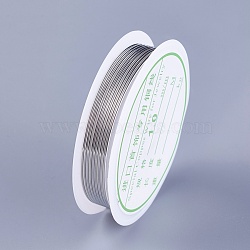 Round Copper Wire for Jewelry Making, Platinum, 18 Gauge, 1mm, about 4.92 Feet(1.5m)/roll(YS-TAC0001-01C-P)