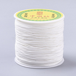 Chinese Knot Nylon Thread, White, 0.8mm, about 98.42 yards(90m)/roll(NWIR-S005-0.8mm-19)