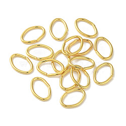 304 Stainless Steel Open Jump Rings, Oval, Real 18K Gold Plated, 10x7x1mm, Inner Diameter: 8x5mm(STAS-K285-01H-G)