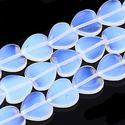 Opalite Beads Strands, Heart, 15.5x16x4.5mm, Hole: 1.2mm, about 24pcs/strand, 13.7 inch(G-S246-09)