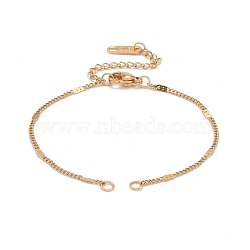 304 Stainless Steel Figaro Chain Bracelet Makings, with 304 Stainless Steel Findings, Golden, 6-1/4 inch(16cm), Hole: 3mm(AJEW-JB00967)