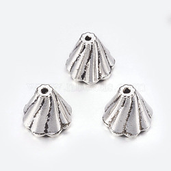 Tibetan Style Bead Caps, Antique Silver, Cadmium Free & Lead Free, 13x12mm, Hole: 2mm, Inner Diameter: 10mm(EA10181Y)