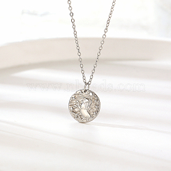 Elegant Stainless Steel Lion Pendant Necklace for Women's Daily Wear(OB1738-2)