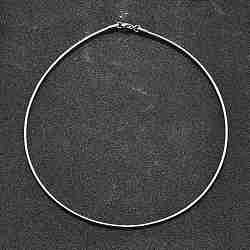 Non-Tarnish Casual Style 304 Stainless Steel Choker Necklaces, with Lobster Claw Clasps, Stainless Steel Color, 15.8 inch(40.1cm)(X-STAS-O037-02P)