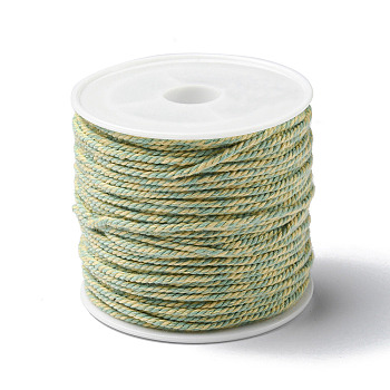 Cotton Braid Thread, with Spool, Round, Honeydew, 1.2mm, about 21.87 Yards(20m)/Roll