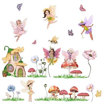 PVC Wall Stickers, Wall Decoration, Fairy Pattern, 900x390mm