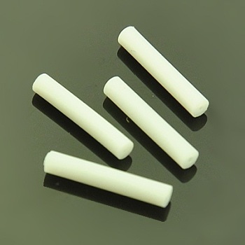 Plastic Ear Nuts, Earring Backs, White, Plastic, 13x2mm, Hole: 0.5mm
