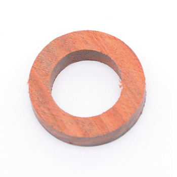 Unfinished Sandalwood Ring Blank, for Inlay Ring Jewelry Making, Light Salmon, 28x6~6.5mm, Inner Diameter: 17.5mm