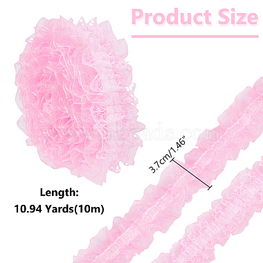 WADORN 10M Double Layer Polyester Flower Elastic Lace Trim(OHAR-WR0001-02B)-2