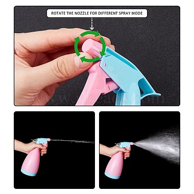 Empty Plastic Spray Bottles with Adjustable Nozzle(TOOL-BC0001-70)-3