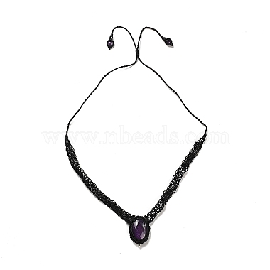 Oval Amethyst Necklaces