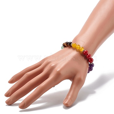 7 Chakra Healing Reiki Yoga Bracelet for Girl Women(X1-BJEW-TA00020)-3