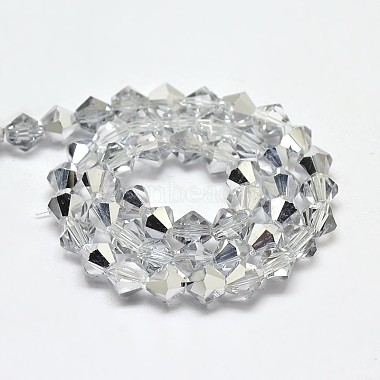 Imiter cristal autrichien plaquent toupies verre à facettes chapelets de perles(X-GLAA-F029-6x6mm-B01)-2