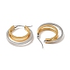 Two Tone 304 Stainless Steel Triple Circle Hoop Earrings for Women(EJEW-I272-01GP)-2
