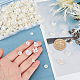 nbeads 300pcs 5 capuchons de perles d'imitation en plastique ABS de style(OACR-NB0001-39)-3