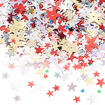 80G PVC Plastic Sequins Confetti, Party Decorations, Star, for Wedding, Bar, Christmas, Mixed Color, 4~20x4~20x0.1mm(AJEW-SP0001-99A)