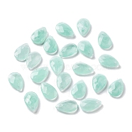 Opaque Acrylic Charms, Faceted, Teardrop Charms, Aquamarine, 13x8x3mm, Hole: 1.4mm(MACR-F079-07Q)