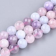 Natural Quartz Beads, Imitation Morganite Color, Dyed & Heated, Round, Mixed Color, 6mm, Hole: 1mm, about 63~64pcs/strand, 14.9 inch~15.1 inch(G-T108-30A)