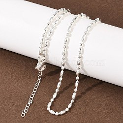2.2MM Brass Ball Chain Necklaces for Men Women, 925 Sterling Silver Plated, 17.80 inch(45.2cm)(NJEW-L012-06S)