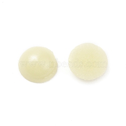 Opaque Glass Cabochons, Half Round, Light Yellow, 8x3.5mm(GLAA-B012-04A)