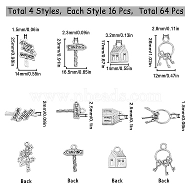 64個4スタイルの合金ペンダント(FIND-SC0007-22)-2