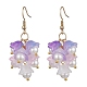 Glass Flower Dangle Earrings(EJEW-JE05661-02)-1