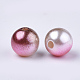 Perles en plastique imitation perles arc-en-abs(OACR-Q174-6mm-10)-2