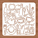Plastic Reusable Drawing Painting Stencils Templates(DIY-WH0172-942)-3