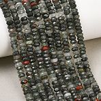 Natural African Bloodstone Beads Strands, Faceted Rondelle, 5x2.5mm, Hole: 0.8~0.9mm, about 145~146pcs/strand, 14.96''(38cm)(GG-CBAE4D4-A08-01)