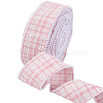 10M Polyester Ribbon, for Garment Accessories, Pink, 1-5/8 inch(40mm), about 10.94 Yards(10m)/Set(OCOR-CY0001-79B)