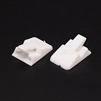Plastic Ring Holder, Ring Display Stand, Rectangle, White, 24x16.5x10mm(KY-WH0043-18B)