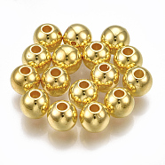 CCB Plastic Beads, Round, Golden, 5.5~6x5mm, Hole: 1.8mm(X-CCB-S160-245-6mm)
